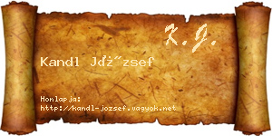 Kandl József névjegykártya